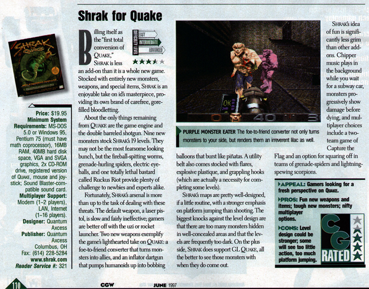 Computer Graphics World reviewed Shrak.